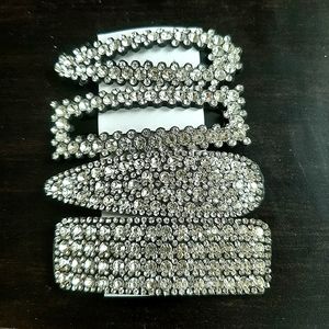 Lizzie Kay Rhinestone Hair Clips, 4-pack